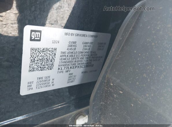 KL77LKEPXSC186958 2025 CHEVROLET TRAX Black Вид підкапотного простору