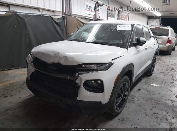 KL79MMS23NB135435 2022 CHEVROLET TRAILBLAZER White წინა მარცხენა ხედი სამი მეოთხედიდან