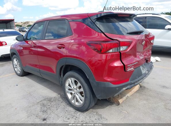 KL79MMS28MB005780 2021 CHEVROLET TRAILBLAZER Red უკანა მარცხენა