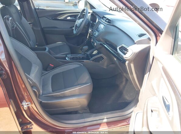 KL79MNSL2NB014281 2022 CHEVROLET TRAILBLAZER Maroon Widok wnętrza z przodu