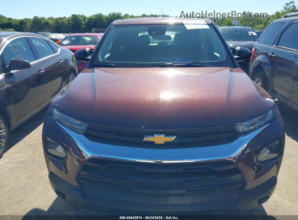 KL79MNSL2NB014281 2022 CHEVROLET TRAILBLAZER Maroon Widok zestawu wskaźników