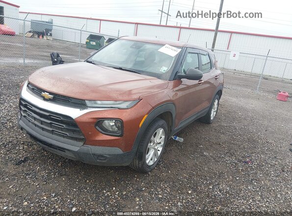 KL79MNSL3MB011484 2021 CHEVROLET TRAILBLAZER Orange Առջևի ձախ երեք քառորդ տեսարան
