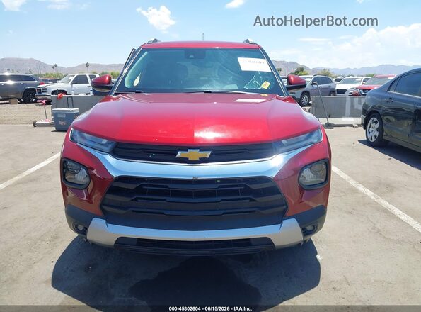 KL79MPS21NB015439 2022 CHEVROLET TRAILBLAZER Red Вид щитка приладів