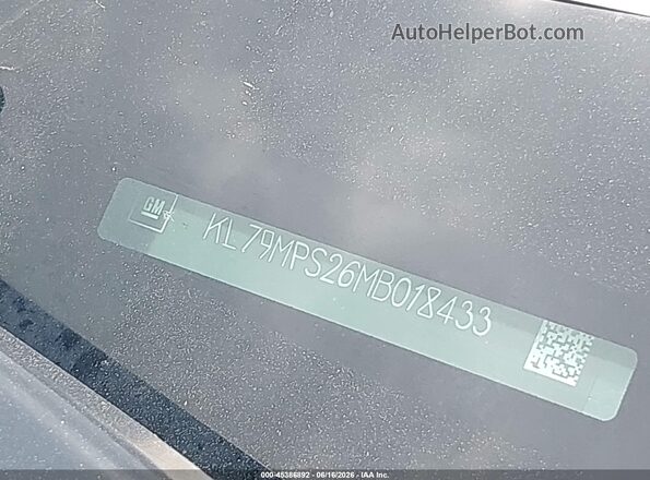 KL79MPS26MB018433 2021 CHEVROLET TRAILBLAZER Gray 