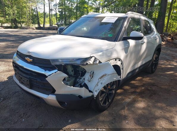 KL79MPSL1MB155806 2021 CHEVROLET TRAILBLAZER White Առջևի ձախ երեք քառորդ տեսարան