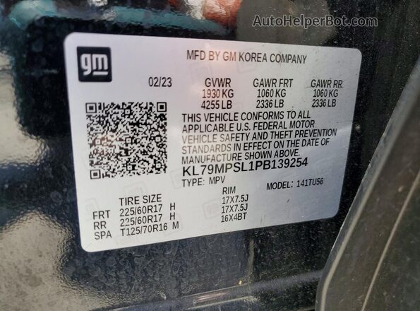 KL79MPSL1PB139254 2023 CHEVROLET TRAILBLAZER Black 
