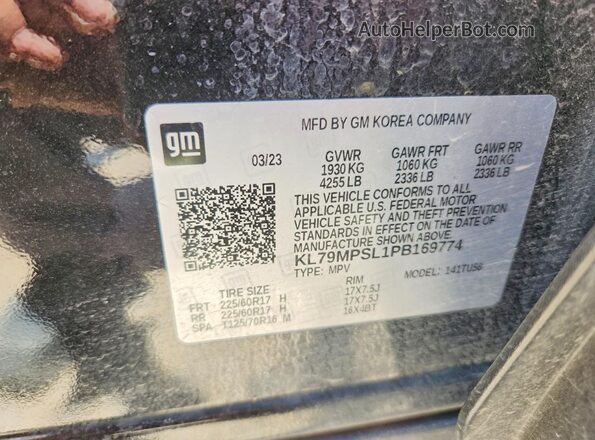 KL79MPSL1PB169774 2023 CHEVROLET TRAILBLAZER Black Engine compartment view