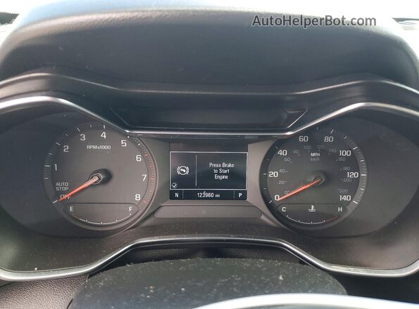 KL79MPSL4MB016334 2021 CHEVROLET TRAILBLAZER White ხელსაწყოთა პანელის ხედი