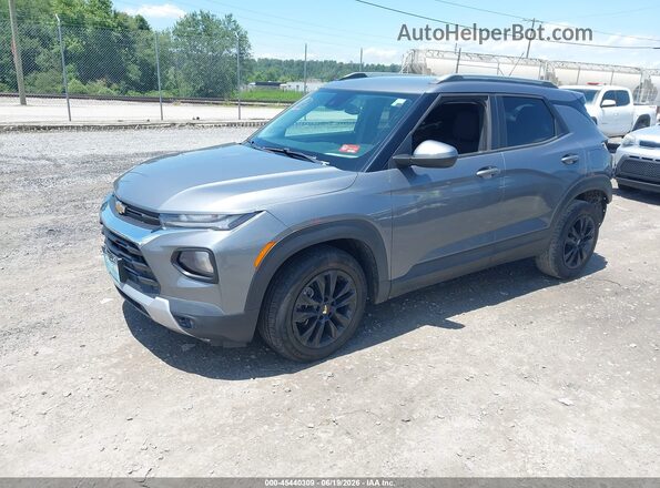 KL79MPSL6MB001446 2021 CHEVROLET TRAILBLAZER Gray წინა მარცხენა ხედი სამი მეოთხედიდან