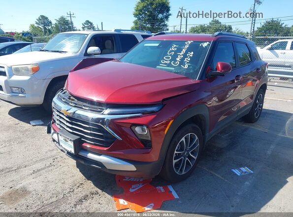 KL79MPSL6SB180584 2025 CHEVROLET TRAILBLAZER Burgundy წინა მარცხენა ხედი სამი მეოთხედიდან