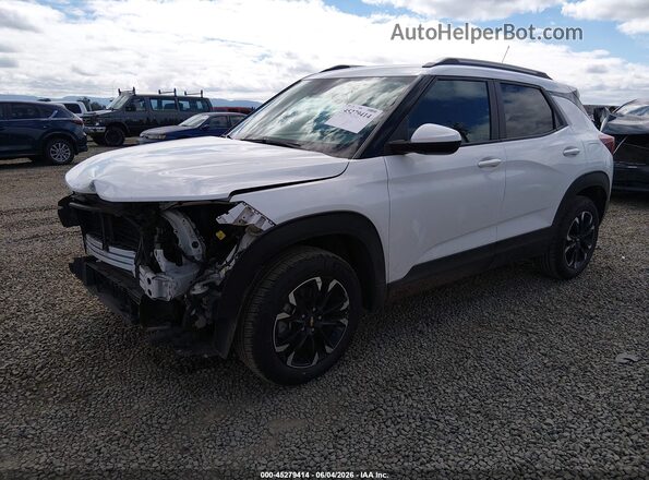 KL79MRSL0MB170972 2021 CHEVROLET TRAILBLAZER White წინა მარცხენა ხედი სამი მეოთხედიდან