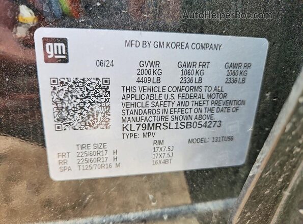 KL79MRSL1SB054273 2025 CHEVROLET TRAILBLAZER Black 