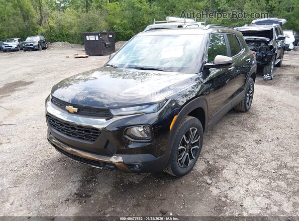 KL79MSSL1NB056116 2022 CHEVROLET TRAILBLAZER Black Առջևի ձախ երեք քառորդ տեսարան