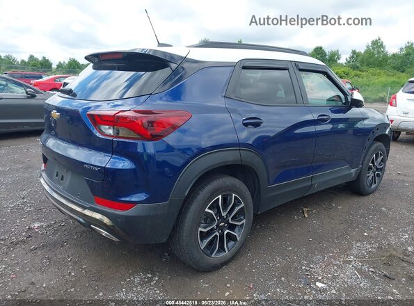 KL79MSSL1NB136290 2022 CHEVROLET TRAILBLAZER Blue Trasero derecho