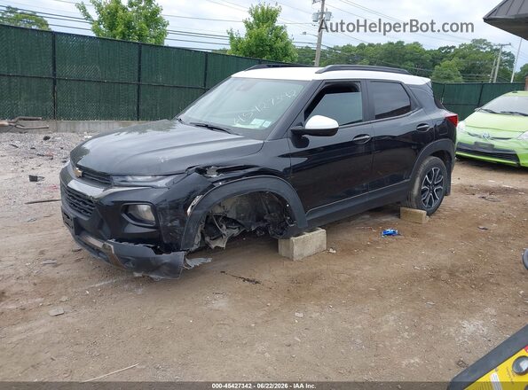KL79MSSL5PB182532 2023 CHEVROLET TRAILBLAZER Black Առջևի ձախ երեք քառորդ տեսարան