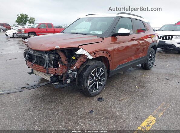 KL79MSSLXMB136514 2021 CHEVROLET TRAILBLAZER Orange Front left
