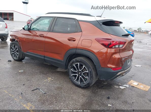 KL79MSSLXMB136514 2021 CHEVROLET TRAILBLAZER Orange Rear left