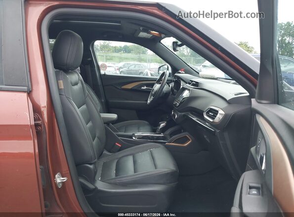 KL79MSSLXMB136514 2021 CHEVROLET TRAILBLAZER Orange Front interior view