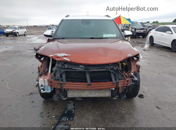 KL79MSSLXMB136514 2021 CHEVROLET TRAILBLAZER Orange Instrument cluster view