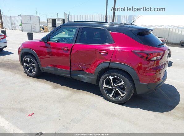 KL79MTSL1MB148198 2021 CHEVROLET TRAILBLAZER Maroon Задня ліва чверть