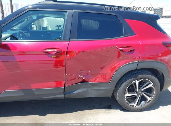 KL79MTSL1MB148198 2021 CHEVROLET TRAILBLAZER Maroon Вид спереду