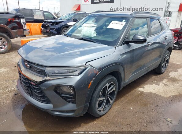 KL79MTSL4MB092614 2021 CHEVROLET TRAILBLAZER Gray Vista tres cuartos delantera izquierda