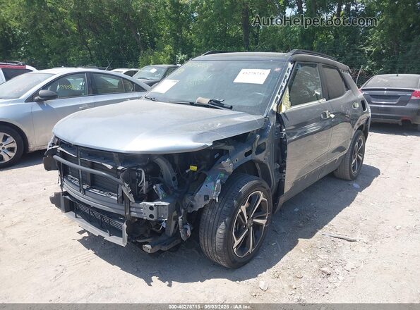 KL79MTSL4MB165268 2021 CHEVROLET TRAILBLAZER Gray Vista tres cuartos delantera izquierda
