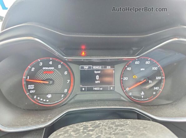 KL79MTSL5NB097418 2022 CHEVROLET TRAILBLAZER Red Вид щитка приладів