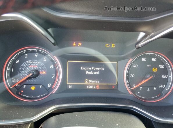 KL79MTSL7NB137577 2022 CHEVROLET TRAILBLAZER Burgundy Instrument cluster view