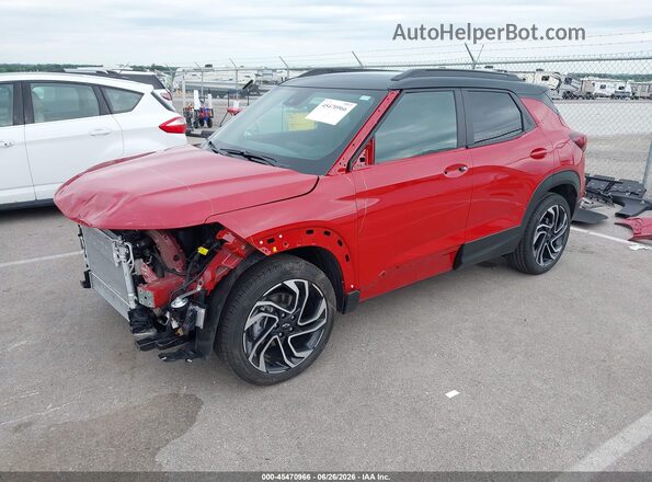 KL79MTSL7TB095392 2026 CHEVROLET TRAILBLAZER Red წინა მარცხენა ხედი სამი მეოთხედიდან