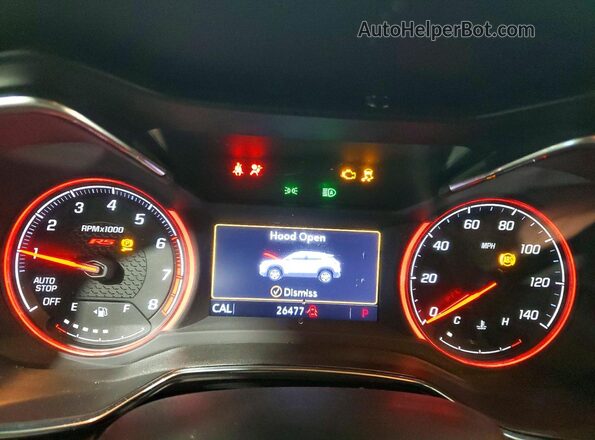 KL79MTSL8MB070339 2021 CHEVROLET TRAILBLAZER White Instrument cluster view