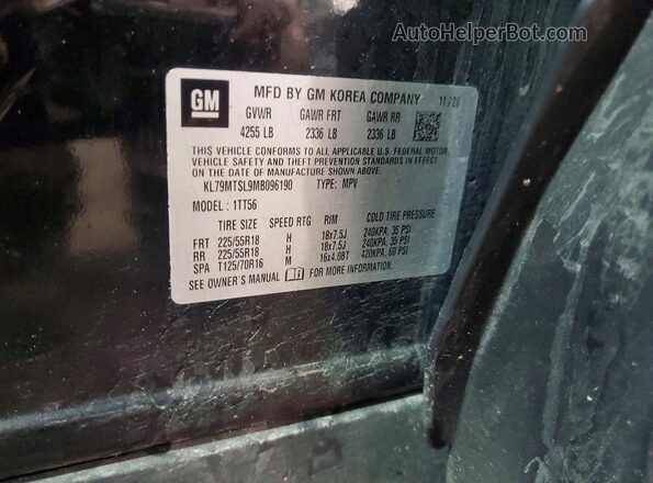 KL79MTSL9MB096190 2021 CHEVROLET TRAILBLAZER Black 