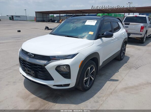 KL79MTSL9MB123369 2021 CHEVROLET TRAILBLAZER White Առջևի ձախ երեք քառորդ տեսարան