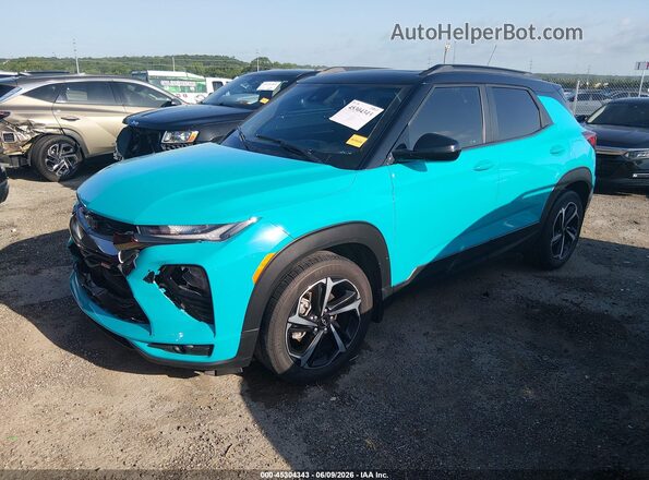 KL79MTSL9NB017621 2022 CHEVROLET TRAILBLAZER Blue Передня ліва чверть