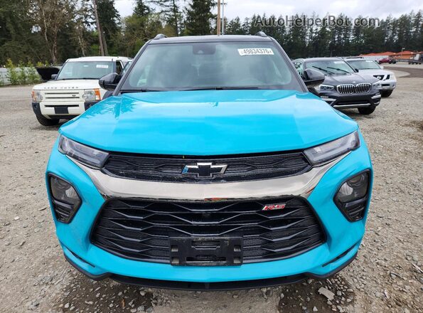 KL79MUSL1MB157909 2021 CHEVROLET TRAILBLAZER Turquoise Front view