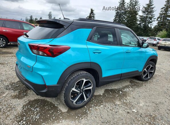 KL79MUSL1MB157909 2021 CHEVROLET TRAILBLAZER Turquoise Rear right