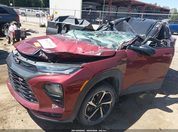 KL79MUSL4PB176734 2023 CHEVROLET TRAILBLAZER Maroon Առջևի ձախ երեք քառորդ տեսարան