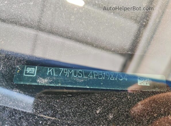 KL79MUSL4PB198734 2023 CHEVROLET TRAILBLAZER Blue VIN կոդի պիտակի տեսք