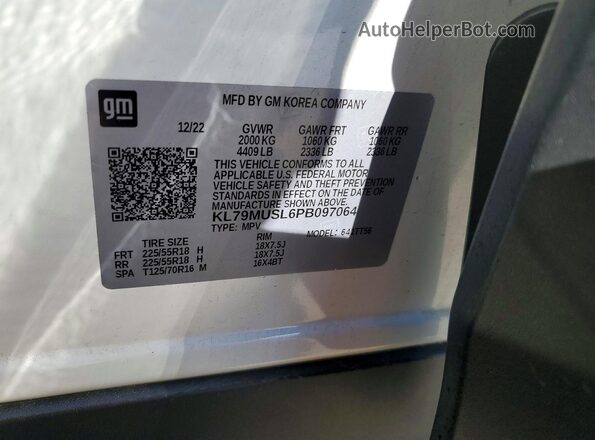 KL79MUSL6PB097064 2023 CHEVROLET TRAILBLAZER White 