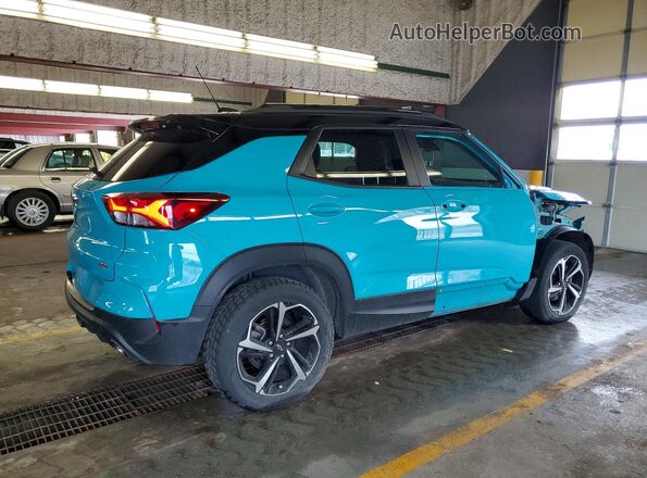 KL79MUSL7NB026341 2022 CHEVROLET TRAILBLAZER Blue Trasero derecho