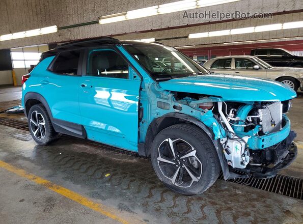 KL79MUSL7NB026341 2022 CHEVROLET TRAILBLAZER Blue Delantero derecho