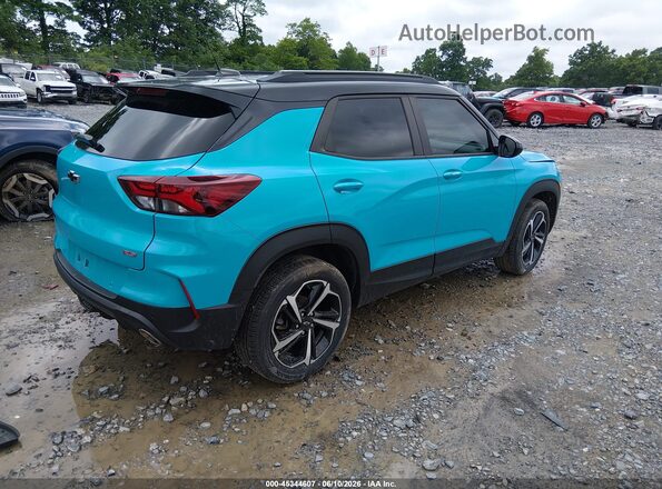 KL79MUSL8MB014973 2021 CHEVROLET TRAILBLAZER Turquoise Rear right