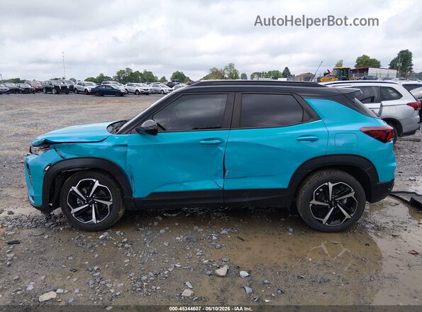 KL79MUSL8MB014973 2021 CHEVROLET TRAILBLAZER Turquoise 360 interior view