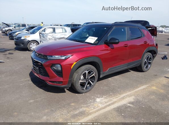 KL79MUSL9PB217892 2023 CHEVROLET TRAILBLAZER Red Առջևի ձախ երեք քառորդ տեսարան