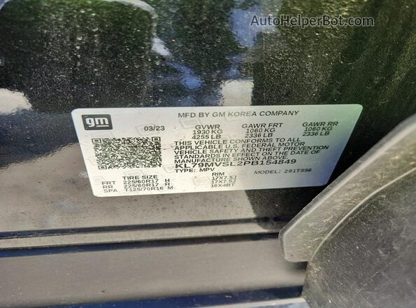KL79MVSL2PB154849 2023 CHEVROLET TRAILBLAZER Black 