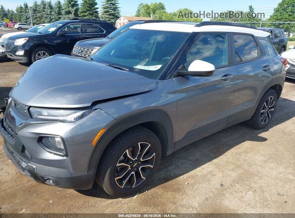 KL79MVSL6NB073687 2022 CHEVROLET TRAILBLAZER Gray Front left