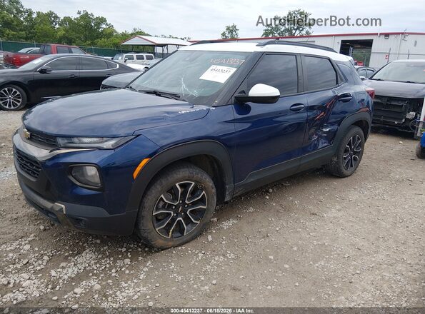 KL79MVSL9NB094551 2022 CHEVROLET TRAILBLAZER Blue Առջևի ձախ երեք քառորդ տեսարան