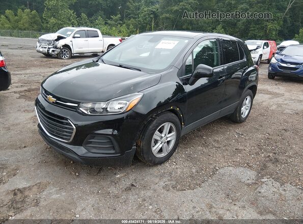 KL7CJKSM8NB538203 2022 CHEVROLET TRAX Черный Передняя левая четверть