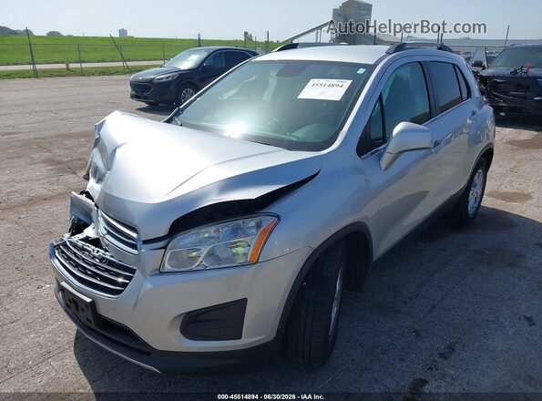 KL7CJLSBXGB647799 2016 CHEVROLET TRAX Silver Առջևի ձախ երեք քառորդ տեսարան