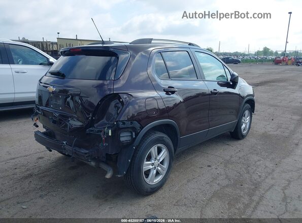 KL7CJPSB9MB340725 2021 CHEVROLET TRAX Burgundy უკანა მარჯვენა